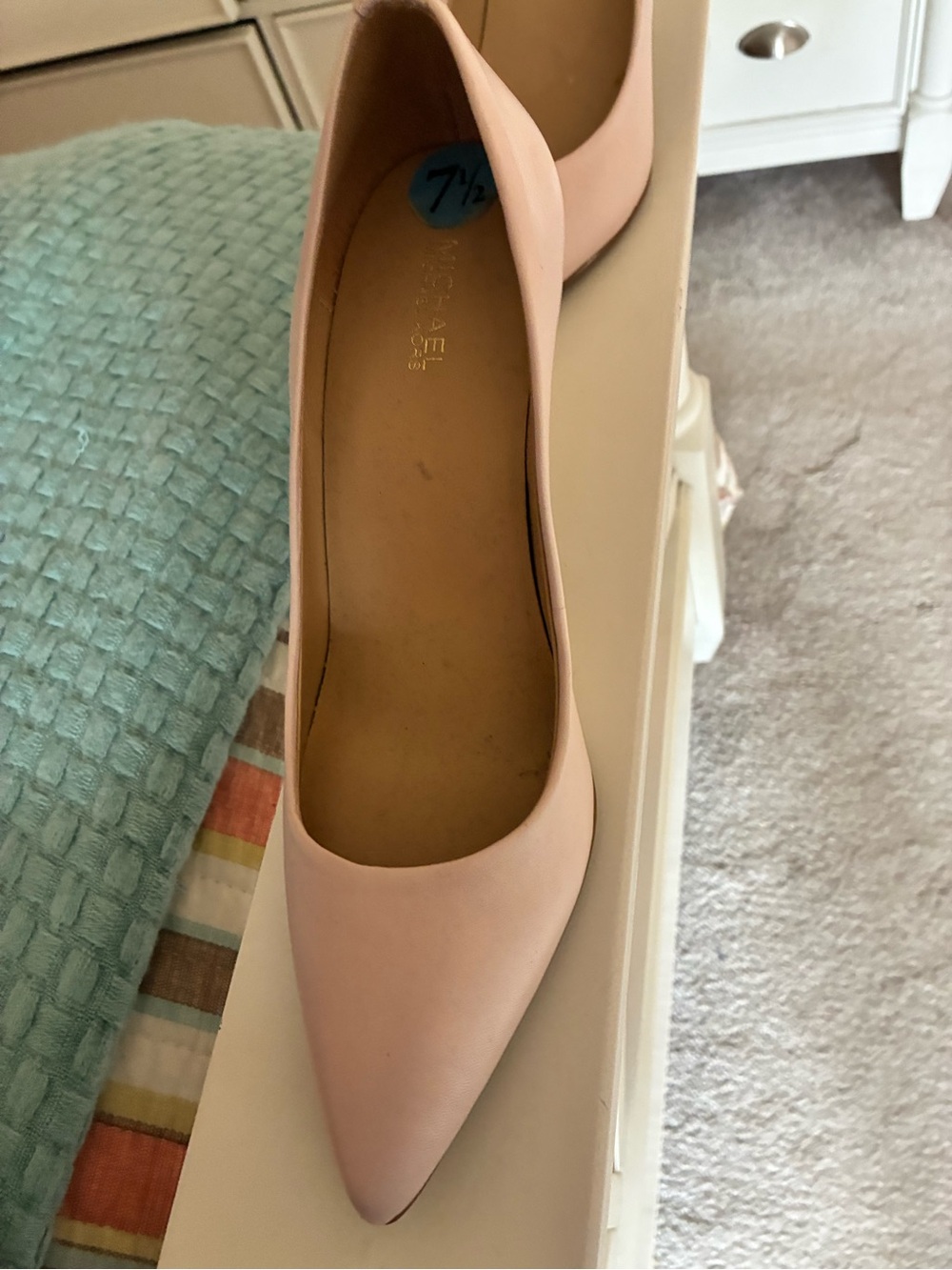 Calvin Klein Nude Pink Pointed-Toe Pumps